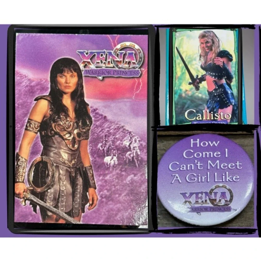 🗡️ Xena Warrior Princess‎ Lot 1997–1998 | Trading Cards, Callisto Magnet & Pin